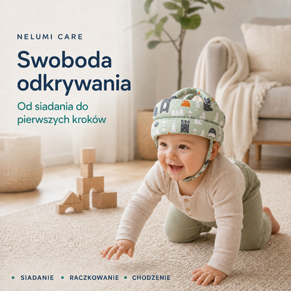 Nelumi Care – miękki kask ochronny dla malucha