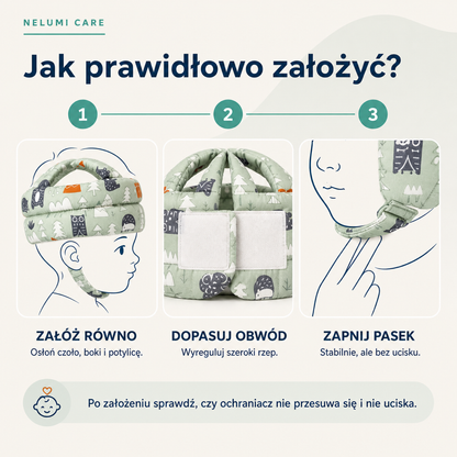 Nelumi Care – miękki kask ochronny dla malucha