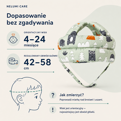 Nelumi Care – miękki kask ochronny dla malucha